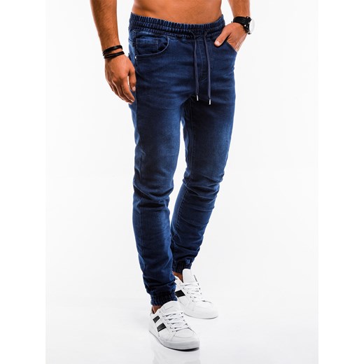 Spodnie męskie jeansowe 880P - niebieskie Edoti.com  40 