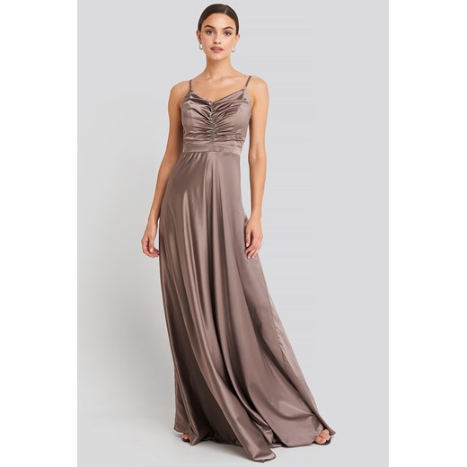 Trendyol Neckline Detailed Evening Dress - Grey,Purple Trendyol  40 NA-KD