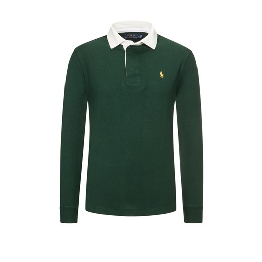 Polo Ralph Lauren, Bluza rugby z kontrastowym kołnierzykiem Zielony