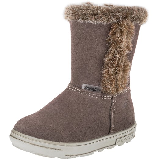 Buty zimowe dziecięce brązowe Pepino skórzane bez zapięcia śniegowce 