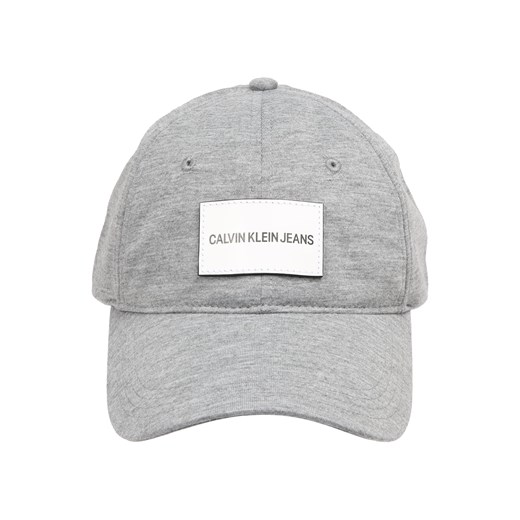 Czapka z daszkiem damska szare Calvin Klein w nadruki
