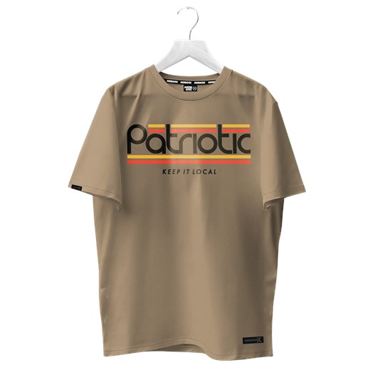 T-shirt męski Patriotic bawełniany w stylu młodzieżowym 