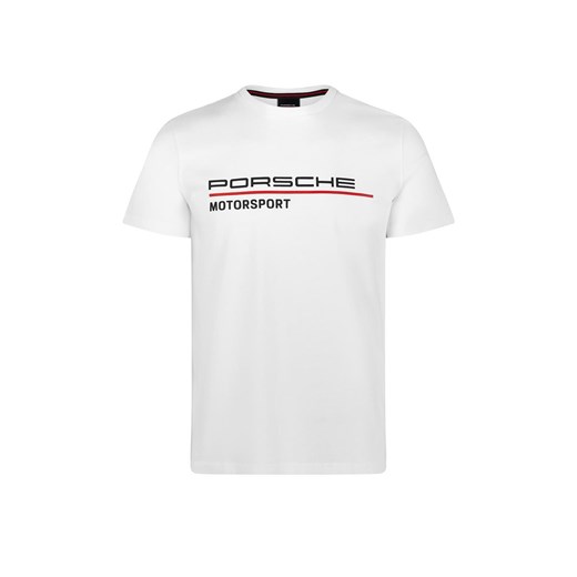 Biały t-shirt męski Porsche Motorsport bawełniany 