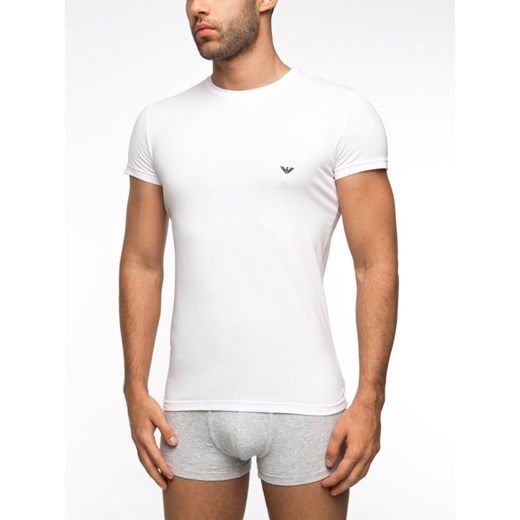 T-shirt męski biały Emporio Armani z krótkim rękawem 