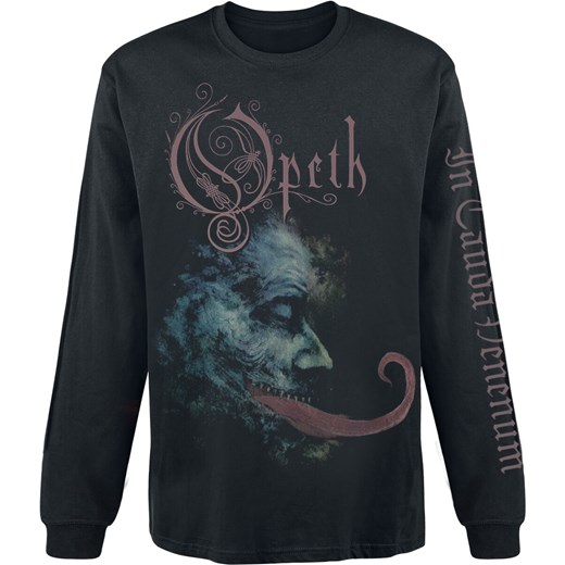 T-shirt męski Opeth z napisem z długim rękawem bawełniany 