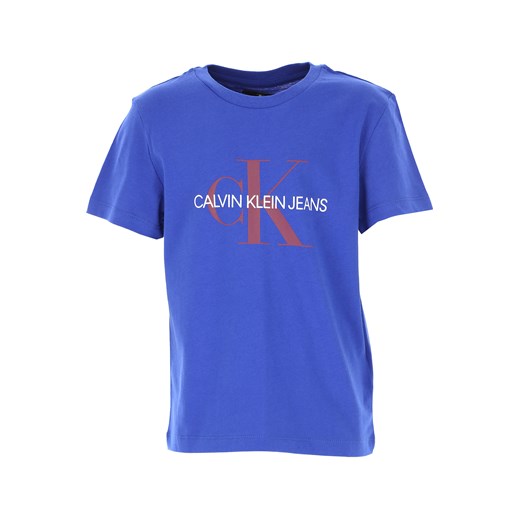 Calvin Klein Koszulka Dziecięca dla Chłopców Na Wyprzedaży, niebieski, Bawełna, 2019, 12Y 14Y 16Y 4Y 6Y 8Y