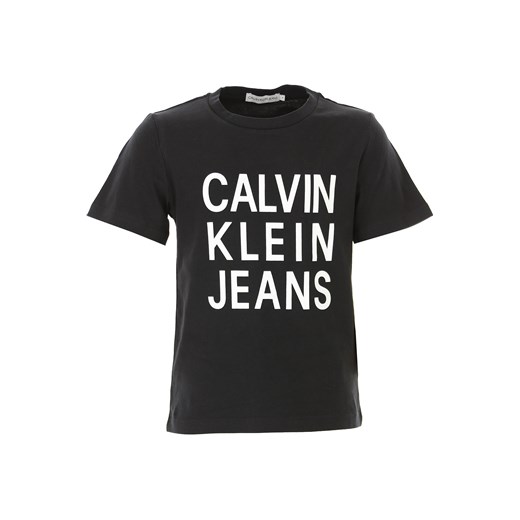 Calvin Klein Koszulka Dziecięca dla Chłopców Na Wyprzedaży, czarny, Bawełna, 2019, 10Y 12Y 16Y 4Y 6Y 8Y