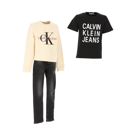 Calvin Klein Koszulka Dziecięca dla Chłopców Na Wyprzedaży, czarny, Bawełna, 2019, 10Y 12Y 16Y 4Y 6Y 8Y
