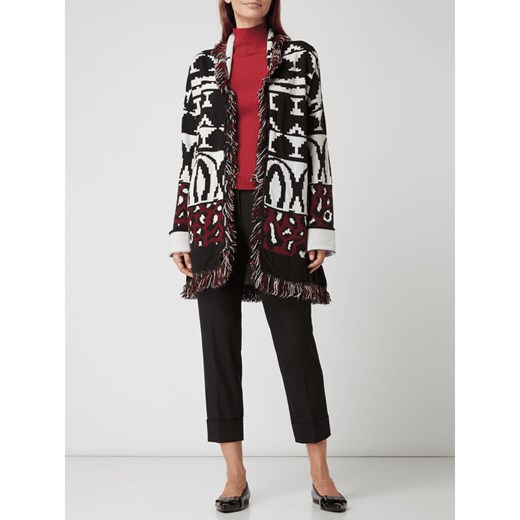 Sweter damski Malvin z dekoltem v w abstrakcyjnym wzorze 