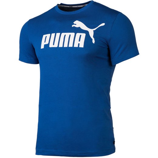 T-shirt chłopięce Puma niebieski z elastanu z krótkim rękawem 