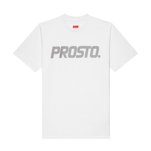 T-shirt męski Prosto Klasyk z krótkimi rękawami biały 
