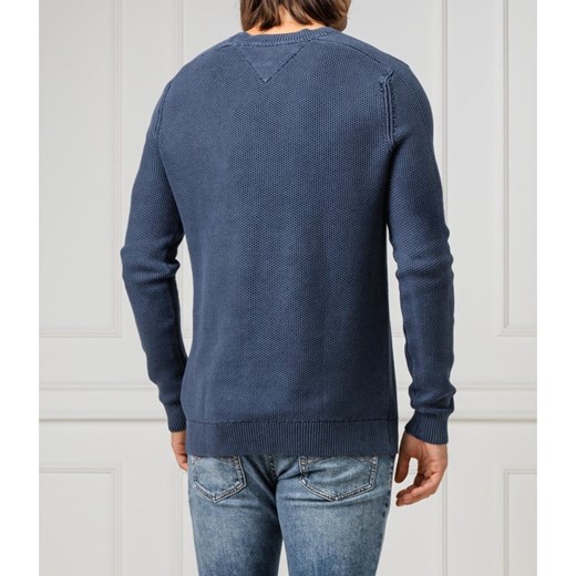 Sweter męski niebieski Tommy Jeans bez wzorów 