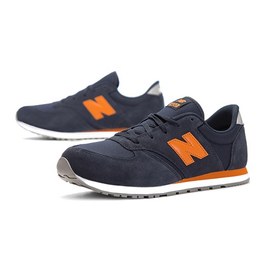 Granatowe buty sportowe dziecięce New Balance zamszowe 