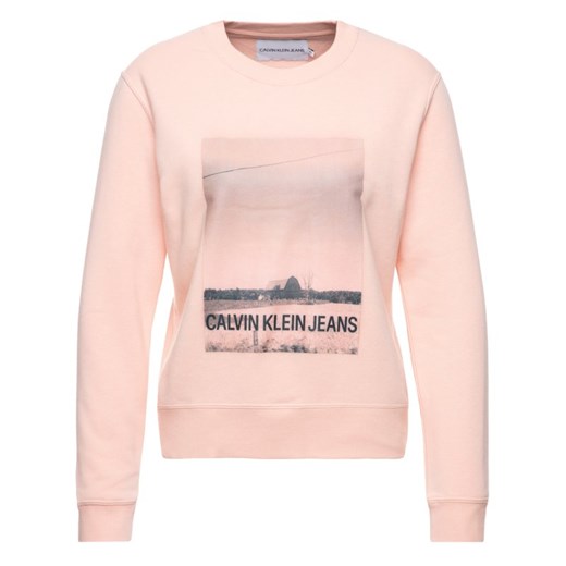 Calvin Klein bluza damska z napisem różowa krótka 