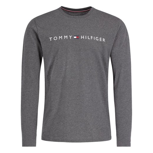 T-shirt męski Tommy Hilfiger z długimi rękawami szary na jesień 