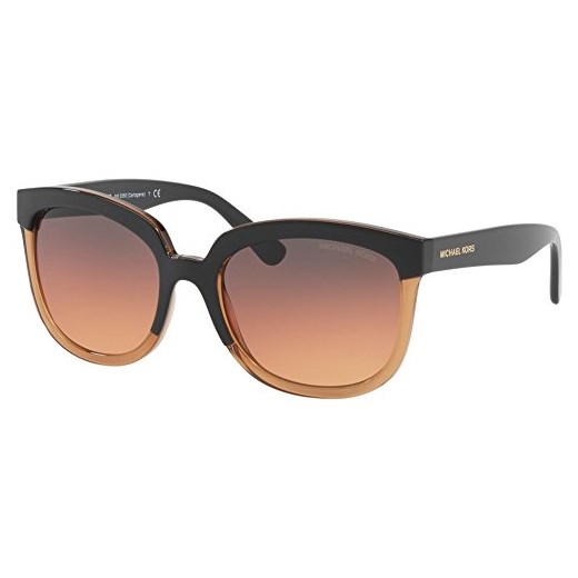 Michael Kors damskie okulary przeciwsłoneczne Palma 3319h4, Black/Amber Crystal/sunsetgradient, 55