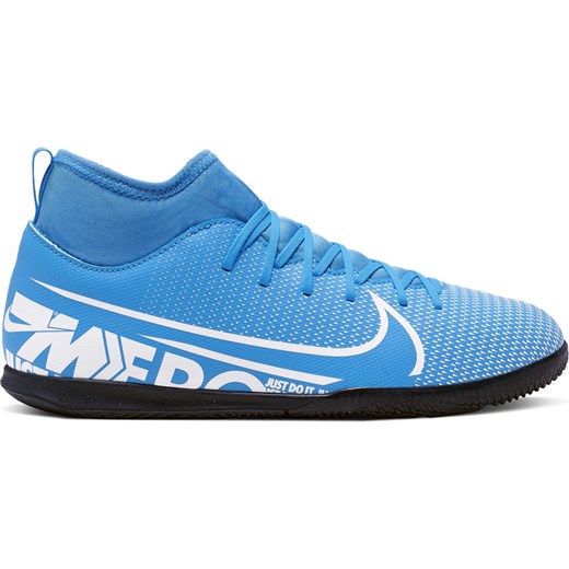 Nike Football buty sportowe dziecięce niebieskie sznurowane 