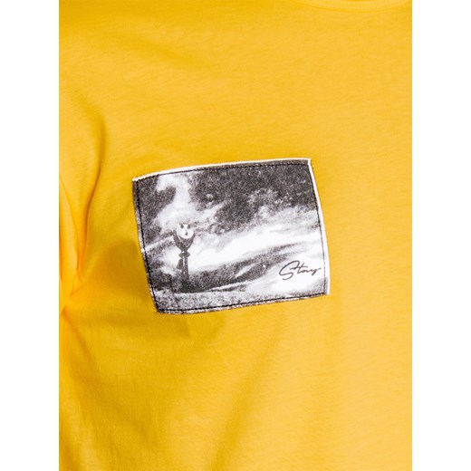 T-shirt męski żółty Edoti.com 