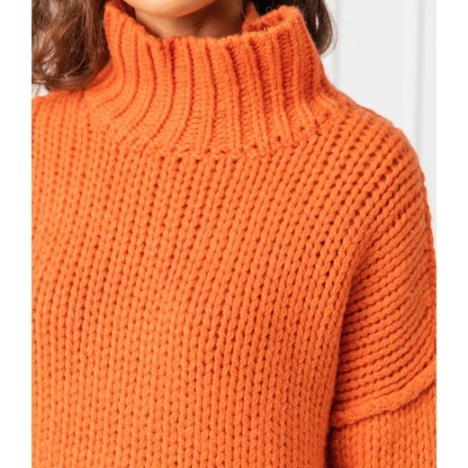Sweter damski Hugo Boss pomarańczowa casual 