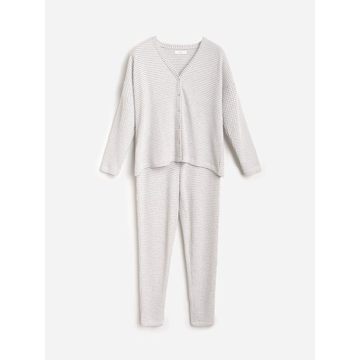 Reserved - Dzianinowa piżama - Jasny szary Reserved  M 