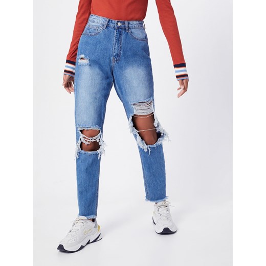 Jeansy 'RIOT HIGH RISE OPEN KNEE MOM JEAN'  Missguided 27 AboutYou