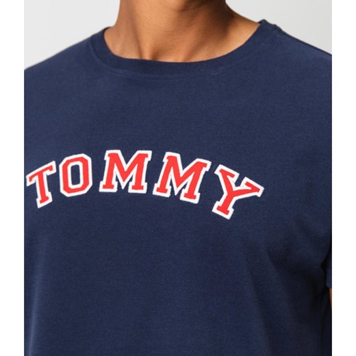 T-shirt męski Tommy Hilfiger z napisami z krótkimi rękawami 