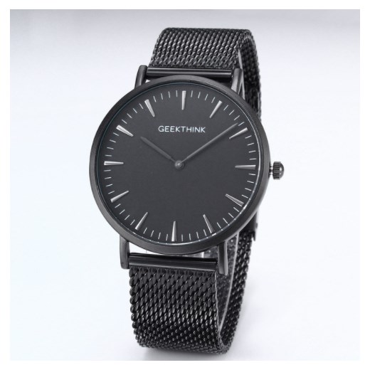 Zegarek premium GeekThink czarny na bransolecie  Geekthink  promocyjna cena niwatch.pl 