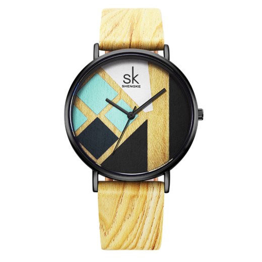 Geometryczny zegarek SK72-1 Shengke   niwatch.pl okazja 