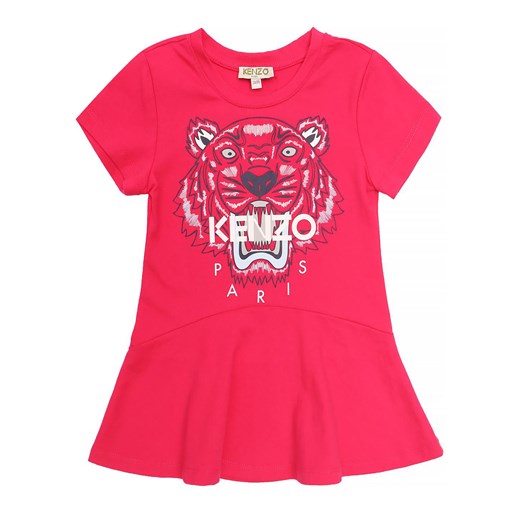 Różowa sukienka Tiger 4-16 lat  Kenzo Kids 12 LAT Moliera2.com