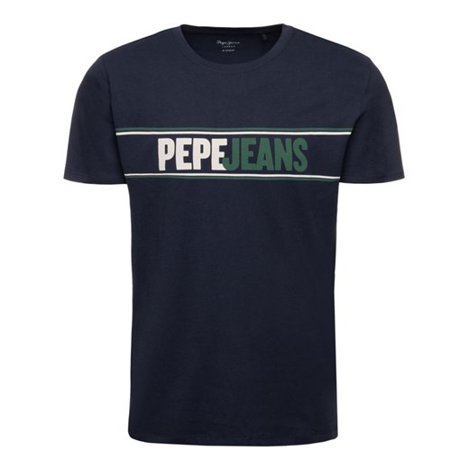 T-shirt męski Pepe Jeans granatowy z krótkimi rękawami 