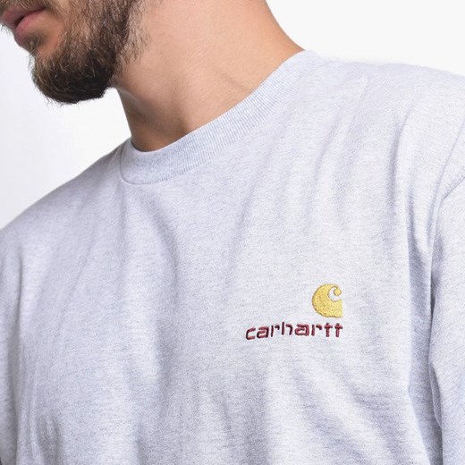 T-shirt męski Carhartt Wip biały gładki z krótkimi rękawami 