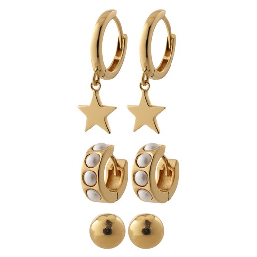 Zestaw biżuterii 'Chunky pearl and star ear party' Orelia  One Size AboutYou