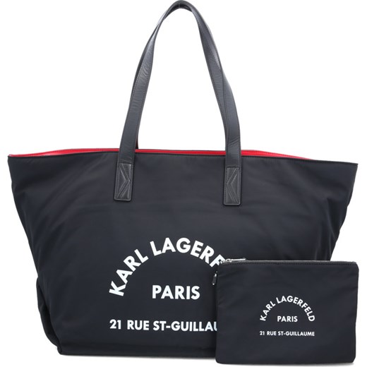 Shopper bag Karl Lagerfeld mieszcząca a8 na ramię 
