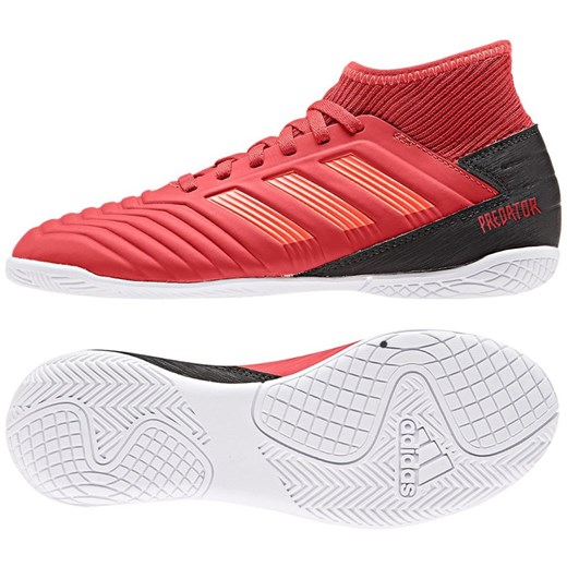 Buty sportowe dziecięce czerwone Adidas bez wzorów 