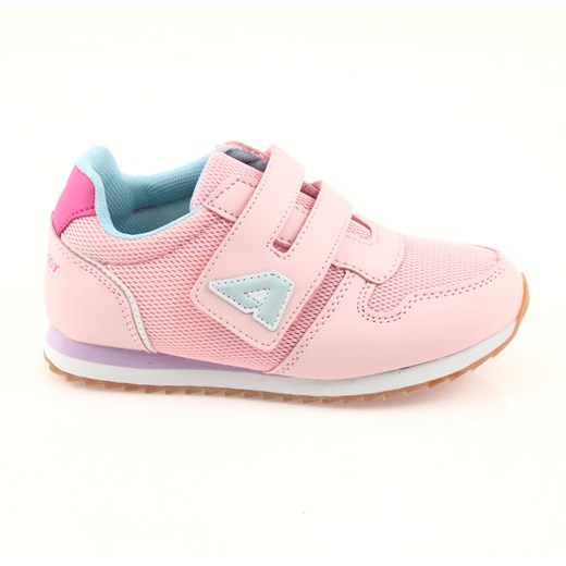 Buty sportowe dziecięce różowe American Club na rzepy 