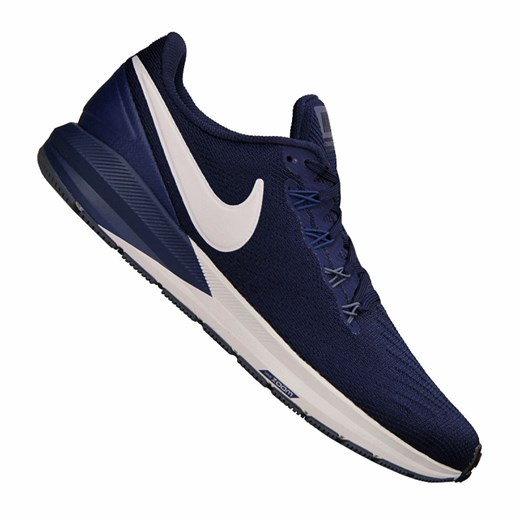 Nike buty sportowe męskie zoom niebieskie na wiosnę z tkaniny sznurowane 