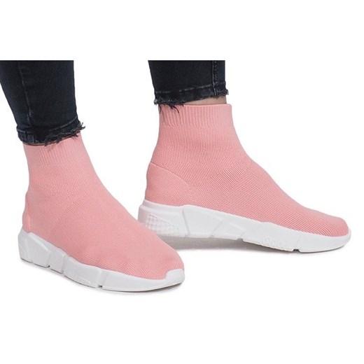 Sneakersy damskie Butymodne bez wzorów ze skóry ekologicznej 