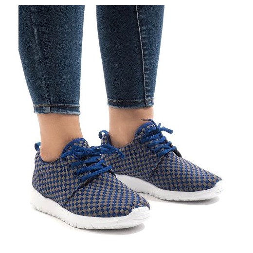 Buty sportowe damskie Butymodne sneakersy młodzieżowe płaskie sznurowane bez wzorów 