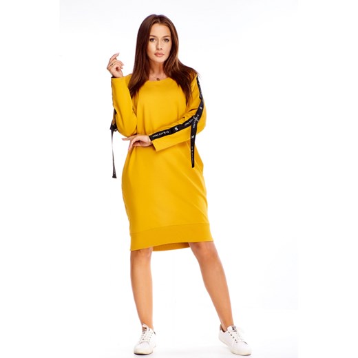 Dresowa sukienka z taśmami By Black Swan L/XL ptakmoda.com
