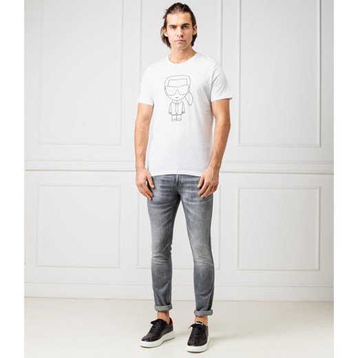 T-shirt męski Karl Lagerfeld biały z krótkimi rękawami 