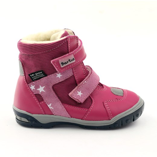 Buty zimowe dziecięce Bartuś na rzepy różowe 