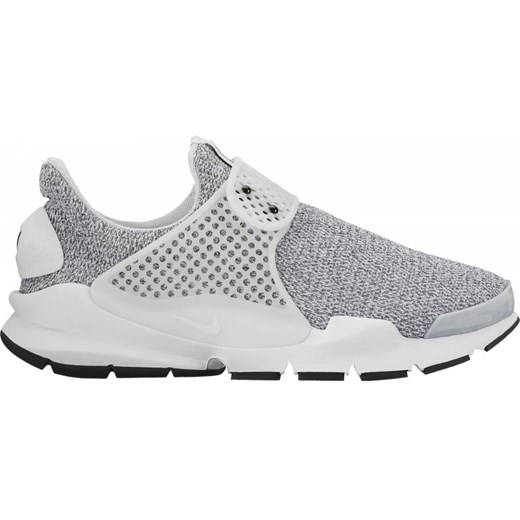 Buty sportowe damskie Nike sneakersy w stylu młodzieżowym sock dart szare gładkie bez zapięcia płaskie 