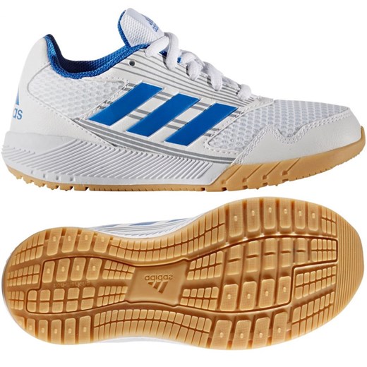 Buty sportowe dziecięce Adidas sznurowane białe na wiosnę w paski 