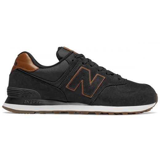 Czarne buty sportowe męskie New Balance new 575 zamszowe sznurowane jesienne 