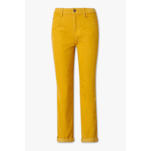 Yessica spodnie damskie żółte bez wzorów 
