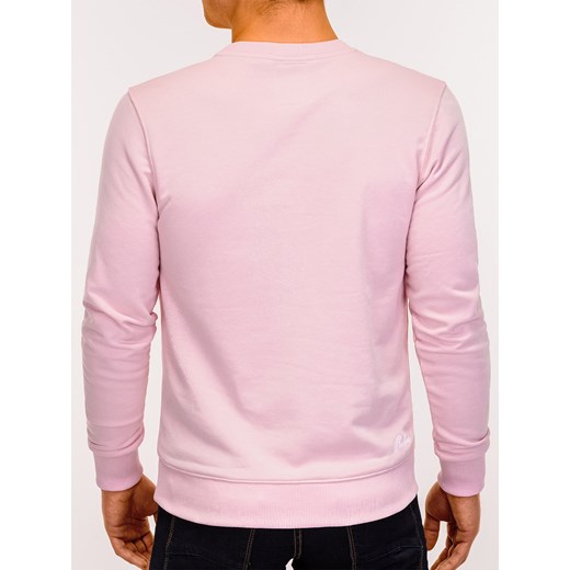 Bluza męska różowa Edoti.com w nadruki 