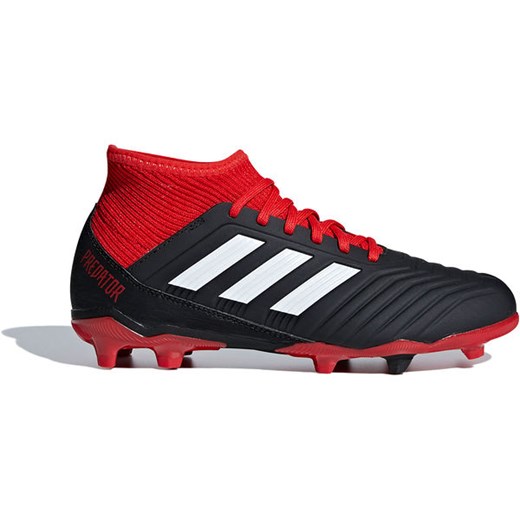 Czarne buty sportowe dziecięce Adidas w paski sznurowane 