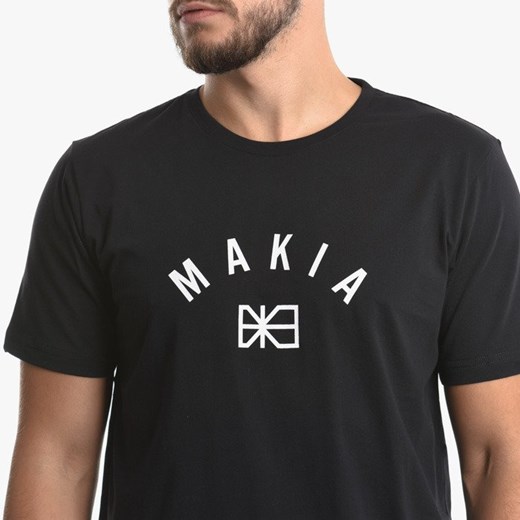 T-shirt męski Makia z napisami z krótkimi rękawami 