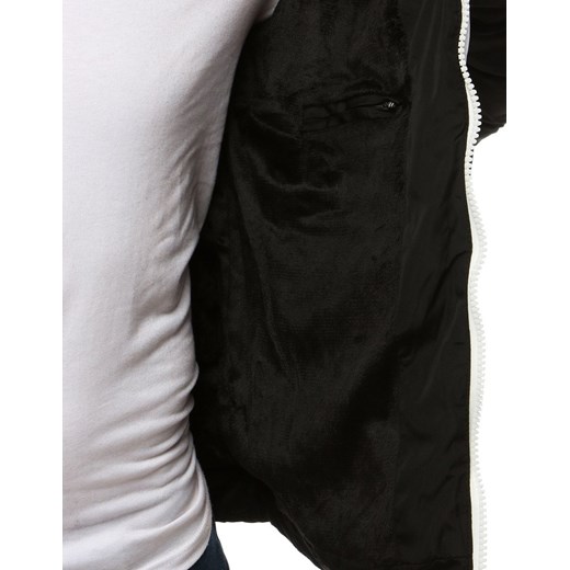 Kurtka męska pikowana z kapturem czarna (tx2907)  Dstreet XL promocyjna cena  