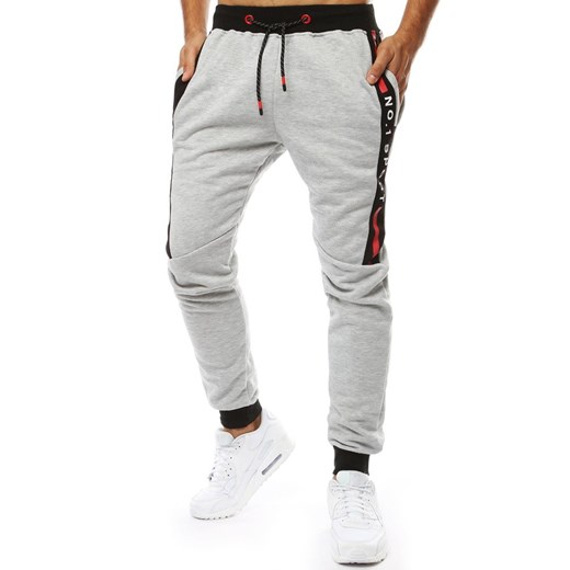 Spodnie męskie dresowe joggery antracytowe (ux2091)  Dstreet L okazyjna cena  